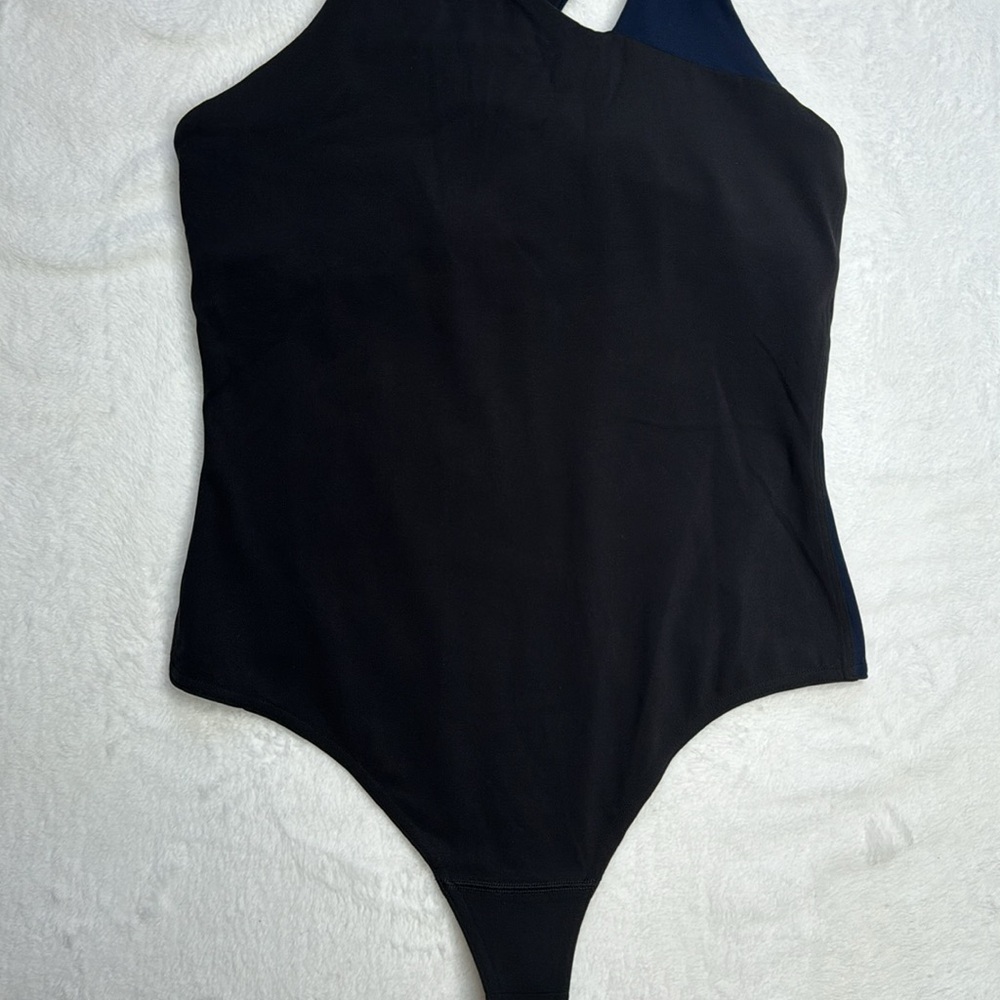 Lululemon one piece thong body suit True Navy and Black, size 8 - Picture 4 of 15